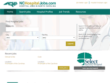 Tablet Screenshot of nchospitaljobs.com